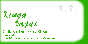 kinga vajai business card